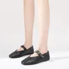 Oryginalny skórzany Aiyuqi Jane Mary Vintage Autumn Natural Top Ballet Flat Casual Buty Kobiety 240412 217