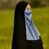 Hijabs femminile musulmano hijab Maschera di protezione solare Maschera in raso Turbano cinghia velo traspirante confortevole protezione solare D240425