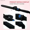 Curling Irons Professional Curling Iron per il riscaldamento istantaneo per capelli da 25 mm e 30 mm per 60 minuti di chiusura automatica di sicurezza Display digitale LCD Q240425