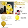 Décoration de fête 89pcs pastel ballons jaunes arc garland kit décorations pour le baptême filles 1er anniversaire mariée pour être baby shower