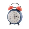 Clocks 3 inch alarm clock with silent alarm double bell mechanical clock office desk bedroom living room creative home decoration