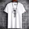 Maglietta per uomo abbigliamento fitness bianco o collo anime uomo t-shirt per maschi oversize s-6xl maschi magliette goth punk 240417