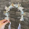 Bijoux de cheveux de mariage Bands de cheveux de fleurs de perle bande pour les enfants enfants élégants anniversaire de mariage cheveux floraux cerceau guirlande coureurs de couronnes