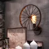 Lampes murales Loft Loft Vintage Light Metal Wheel Light Industrial Light Lighting Cafe Bar Restaurant Decoration 220V