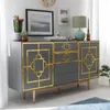 Wall Stickers 4 Pc Simple Style Sliver Gold Acrylic Mirror Sticker Bathroom Living Room Drawer Decor Home Decoration Accessories