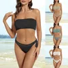 Swimswear Women's Athletic Swimsuits For Women Mandmade Crochet Bikini Top Tops de natation avec sous-terre 3X