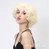 Monroe Short Roll Gold Gold End Anime Womens Halloween Cos Wig Marilyn