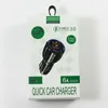 3.1A QC3.0 Fast Car Charger Dual USB Ports Anti-Drop Shell Temperaturförhindrande bärbara USB-bilar för flera smarta telefoner