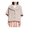 Designer casacos casacos de casacos de luxo maxmaras feminino ovelha de camelo e gola de seda grande gola quente e grossa