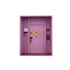 ラックハンギングキーストレージラッククラフトオーガナイザー棚ホームウォール装飾ギフト紫色のドアフレンズキー木製ハンガーホルダーウッドボックス