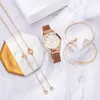 Wristwatches Fashion Women Watches Luxury Quartz Ladies Watch Clock Rose Gold Diamond Dial Dress Casual Wristwatch Relogio Feminino