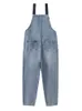 Maternity Bottoms Autumn Plus Size Maternity Strap Trousers Korean Style Loose Fashion Pregnant Woman Denim Overalls Pregnancy Clothes JumpsuitsL2404