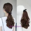 Wigs Mulheres Cabelo Humano peruca rabo de cavalo Long curado curativo Blossom Fake Big Wave Média Pedanha de peruca curta