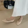 Fashion peu profonde Toe Toe Femmes Suojialun Ladies Round Elegant Flat Mary Jane Outdoor Robe Ballet Chaussures 240412 154