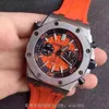 Piquet Audemar Audemar Mężczyźni czyste dla luksusowych zegarków Mechaniczne zegarek Seria 26703 Stand Orange Disc Automatyczne czas 42 mm gumowy pasek męski