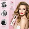 Curling Irons Wireless curling iron portable ceramic wave rod with LCD display screen rechargeable cordless rotating curling rod automatic curler Q240425