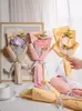 Decorative Flowers Carnation Knitted Small Bouquet Hand Woven For Mother's Birthday Gift Graduation Season Children's Day
