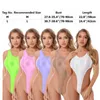 Women's Swimwear Women Sexy High Cut Bodysuit Oil Glossy Thong Leotard One-piece Swimsuit Sleeveless Stretchy Tights Bathing Suit