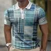 Männer Polo -Hemd Farbblock Plaid Print Tops Modedesign Kleidung übergroß