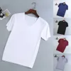 T-shirts pour hommes Fashion Men de base T-shirt Summer Summer Gym Muscle Tops Big-Col à col courte Bodybuilding Sport Fitness T-shirt Tees Tops Clothingl2425