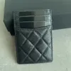 12A Mirror Quality Designer Classic Mini Wallet 8cm Real Leather Calfskin Women Men Black Fashion Clutch Card Key Pouch Coin Luxury Pures Purs