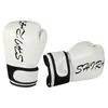Engrenagem de proteção 1 par de luvas de boxe de treinamento profissional Sparring Punching Taekwondo luvas de combate acolchoado espesso MMA Muay Thai Luvas 240424