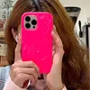 携帯電話のケース蛍光黄色の3Dフロストフォールドフォールドパターン電話ケースiPhone 15pro 14 13 11 12 Pro Max Japheかわいいシリコン衝撃プルーフカバーD240424