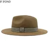 Chapeaux à bord large chapeau seau de panama Summer Str Hat Mens Wide Brim Breathable Sunshine Beach Str Hat Uv Protection Fedora C J240425