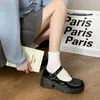 Dress Shoes Harajuku Students Small Leather Women 2024 Models Mary Jane Women's Japanese High Heels Retro Platform