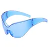 Большой рамный кошачий глаз Оглубные солнцезащитные очки для экспорта, персонализированные солнцезащитные очки, безрамные, футуристические технологии, солнцезащитные очки Y2K