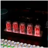 Uhren Nixie Tube Clock Glow Tubes Analog Uhr Kreativ Retro Digital RGB Night Light Exquisite Desktop Home Dekoration Geschenk