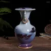 花瓶アンティークジュン磁器花瓶の家装飾オフィスリビングルームの装飾品セラミック