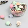 10 -st ronde baby pacifer clips siliconen titel titel clip diy baby dummy ketting tepel houder soere verpleegkundige kinderpeinten speelgoed zachte clips 240409