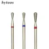 Bits hytoos redondo bits de perfuração de unhas redondos 3/32 "Cutícula russa Bit rotativo Diamond Burr Drills Electric Machine Nails Acessórios Ferramenta