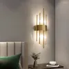 Lampada a muro moderna minimalista 3 colori Dimming LED LEGGIO 45 58 cm 110 220 V Vetro da letto Long Black / Gold Body Sconce Decorate