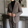 Erkek Trailsits Sonbahar kış kalınlaşmış sıcak yün takım elbise Kore moda gündelik blazer ceket erkek cadde kısa iş kat