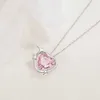 Collane a pendente adorabile serie rosa collana piccola design a forma di cuore a forma di lusso stella love tana di cristallo rosa regalo