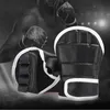 Équipement de protection 1 paire de gants de boxe de demi-doigts noirs PU Cuir Combat Kicking Boxing Gants Karate Muay Thai Training Gants 240424