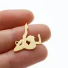 Charms 5pcs / lot gymnaste Sports en acier inoxydable pour filles collier de bijoux pendentif bijoux bricolage borde