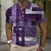 Männer Polo -Hemd Farbblock Plaid Print Tops Modedesign Kleidung übergroß