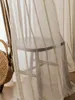 Rideau rideaux en lin japonais gaze en bois naturel style coton salon chambre à coucher écran de fenêtre