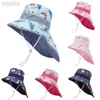 CAPS HATS NY Summer Baby Bucket Hat For Boys Girls Cartoon Childrens Fisherman Hat Autumn Panama Kids Wide Brim Beach Shawl Sun Hat D240425