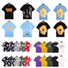 Summer designer cotone traspirante shorsite lettere squisite lettere stampicate magliette sciolte High Street Hiphop Hiphop Sports Sports Sports Sports Black Grey Green Blue Purple