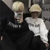 Men's T-Shirts Harajuku gothic oversized hoodies strtwear hip-hop cool couple high street sweater female autumn casual loose pullovers tops H240425