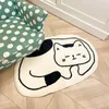 Dywany Śliczne koty dywan w sypialni mata dywanów kawaii nieregularna strefa nocna dywan bez poślizgu do robienia robienia furry mata alfombra