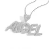 Custom A-Z Name Letters Pendant Necklace Lover Heart Clasp 5A Zircon Mens Gift