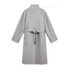 Designerrockar Cashmere Coats Luxury Coats Max Mara Womens Grey Classic Casual Cashmere Lace Up Mid Length Coat