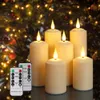 LED -ljus 2*Timing Remote Battery Operated Birthday Guest Gift Candles Home Decorative Flickering Wedding Tea Light 240417
