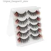 Faux cils neufs 5/10 paires de cils avec des cils colorés de 8 à 16 mm 3D vis cils de vison réutilisables duvelu à rayures colorées