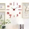 Klokken 3D Wall Clock Diy Home and Decoration Pocket Pocket Watch Sticker Woonkamer Kantoor Decor Grote Digitale moderne klokken Tuin